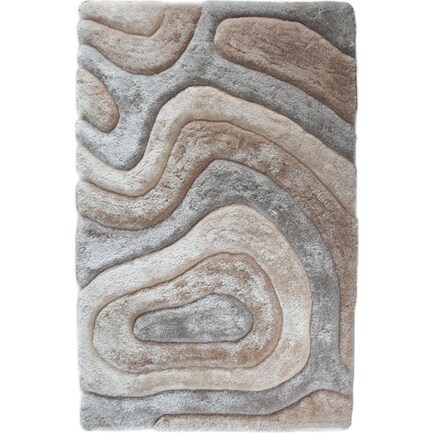 Bayou 5' x 7' Area Rug - Gray/Brown/Beige