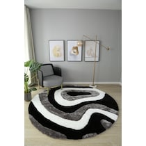 bayou multicolor area rug  round   