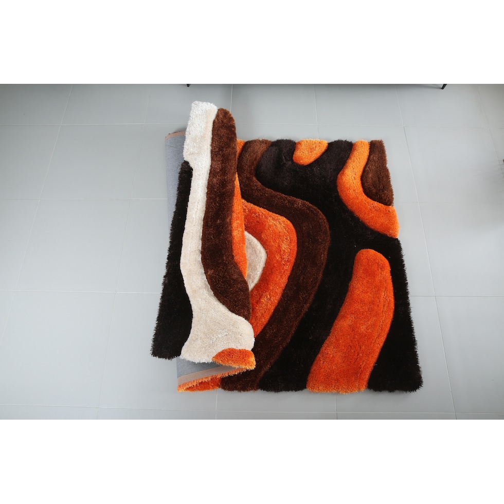 bayou orange area rug  x    