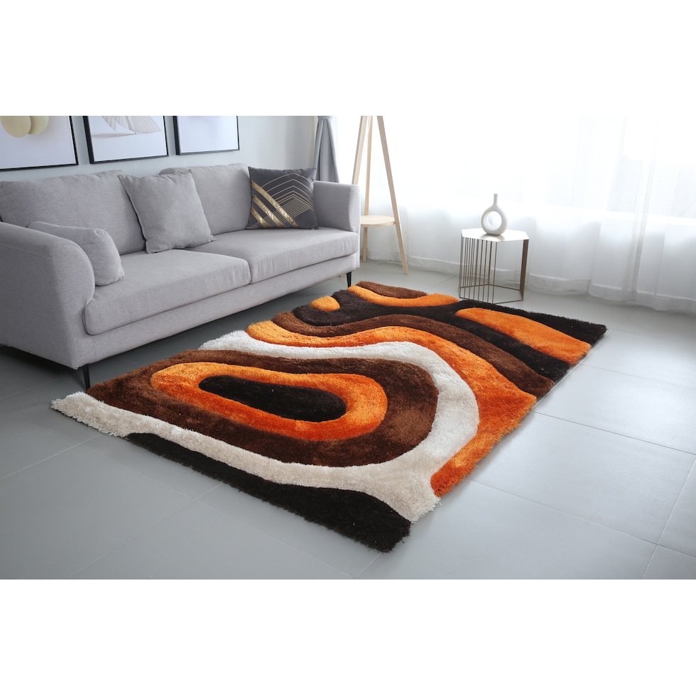 bayou orange area rug  x    