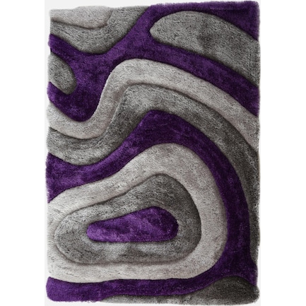 Bayou 5' x 7' Area Rug - Purple/Gray