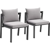bayport gray outdoor dining chair   