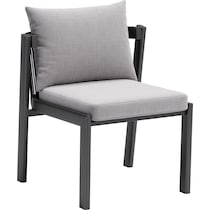 bayport gray outdoor dining chair   