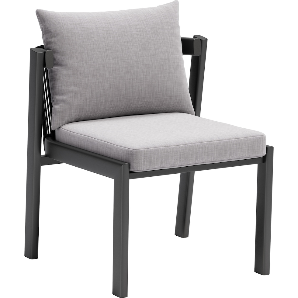 bayport gray outdoor dining chair   