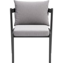 bayport gray outdoor dining chair   