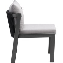 bayport gray outdoor dining chair   