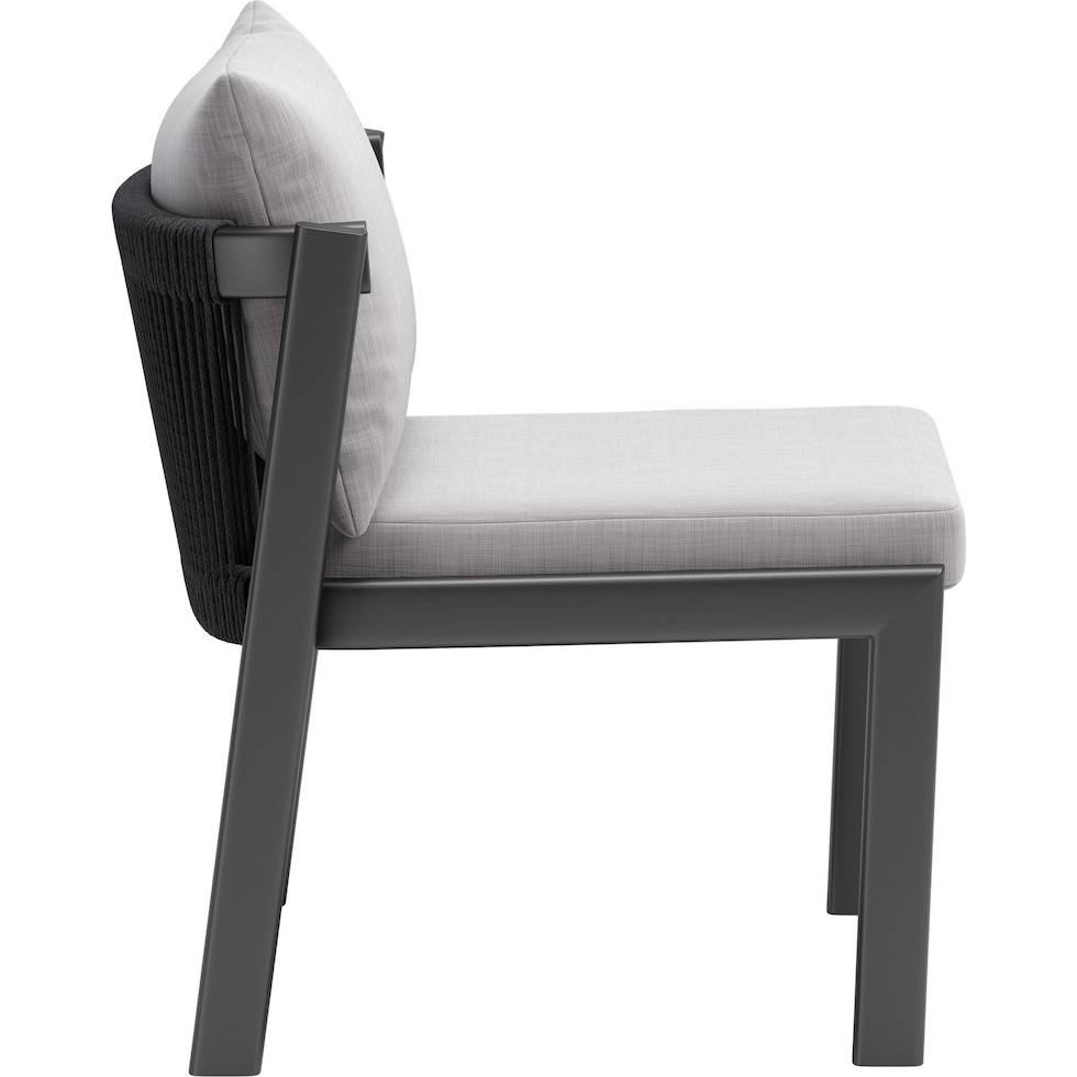 bayport gray outdoor dining chair   