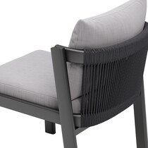 bayport gray outdoor dining chair   