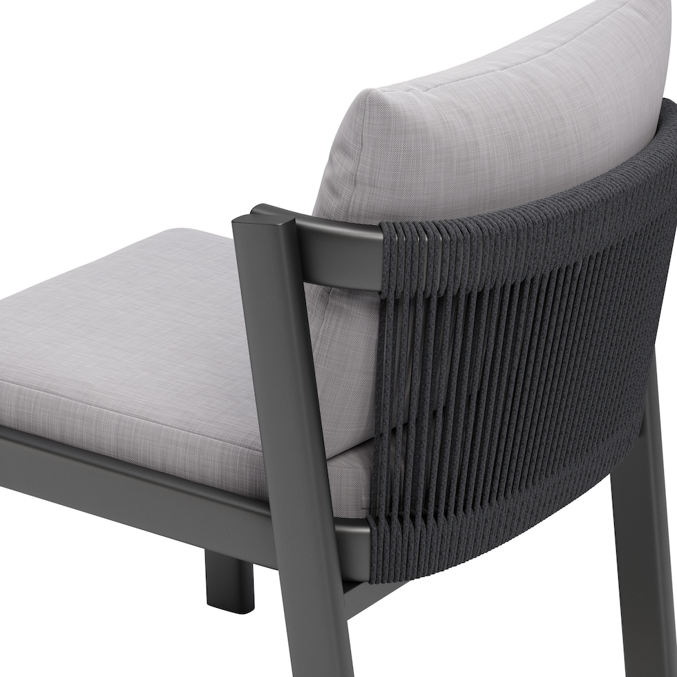 bayport gray outdoor dining chair   