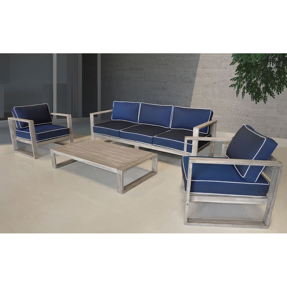 beach club blue outdoor sofa   