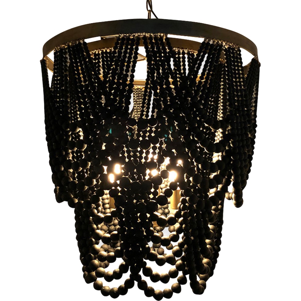 beaded black chandelier   