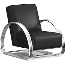 beal black accent chair   