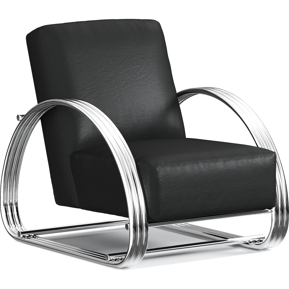 beal black accent chair   