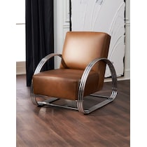 beal dark brown accent chair   