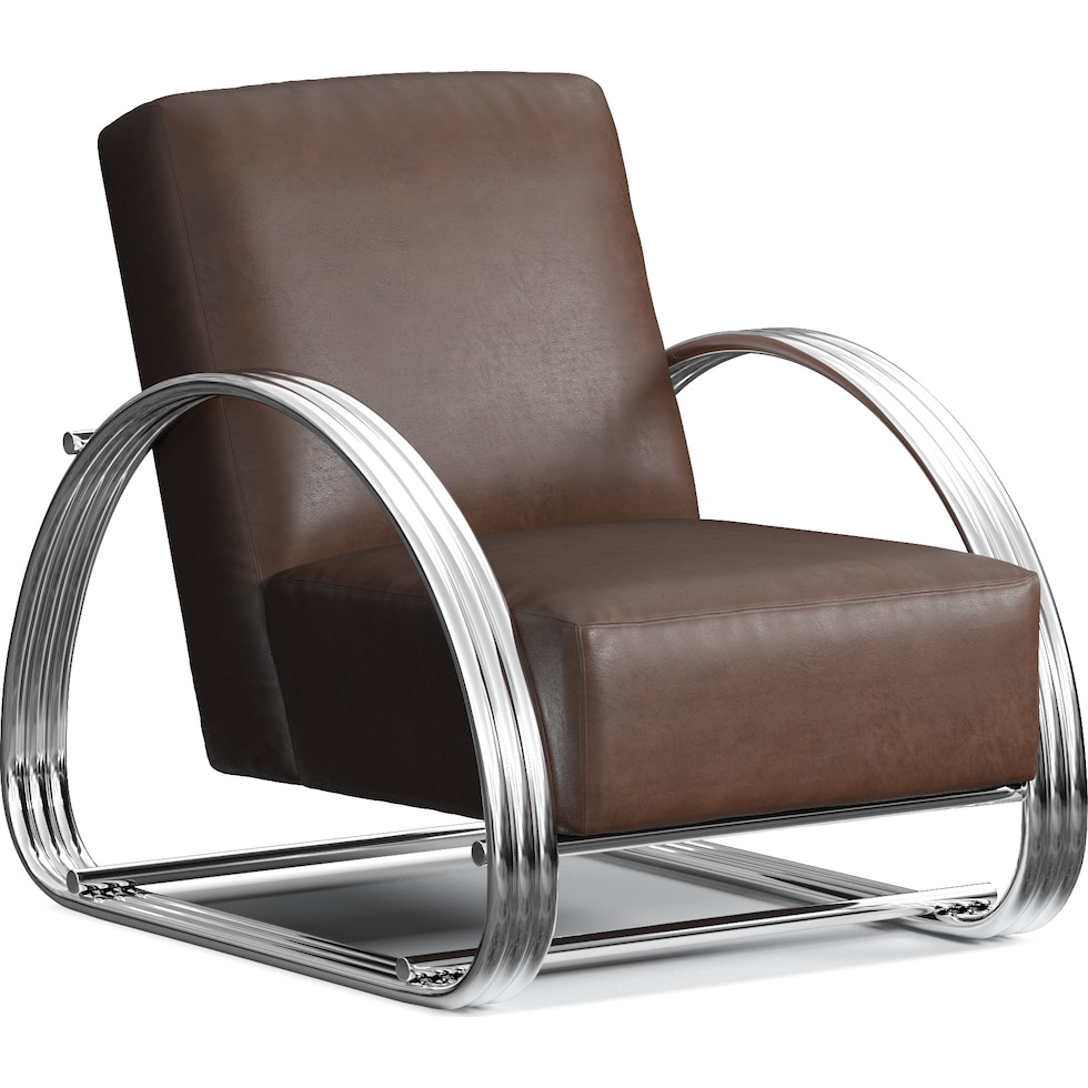 beal dark brown accent chair   