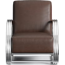 beal dark brown accent chair   