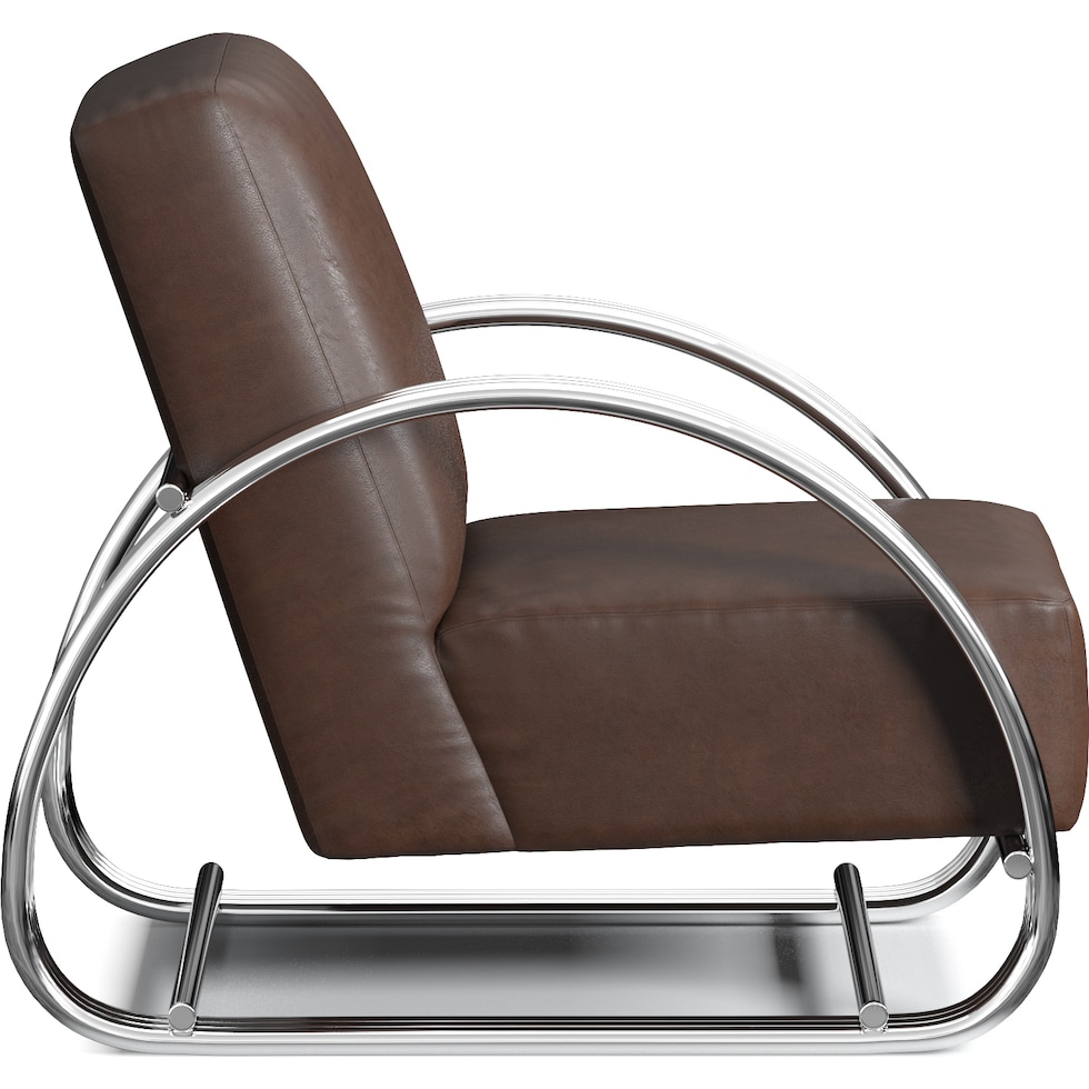 beal dark brown accent chair   