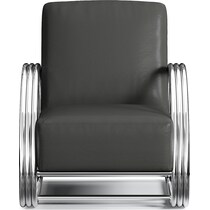 beal gray accent chair   