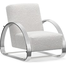 beal white accent chair   