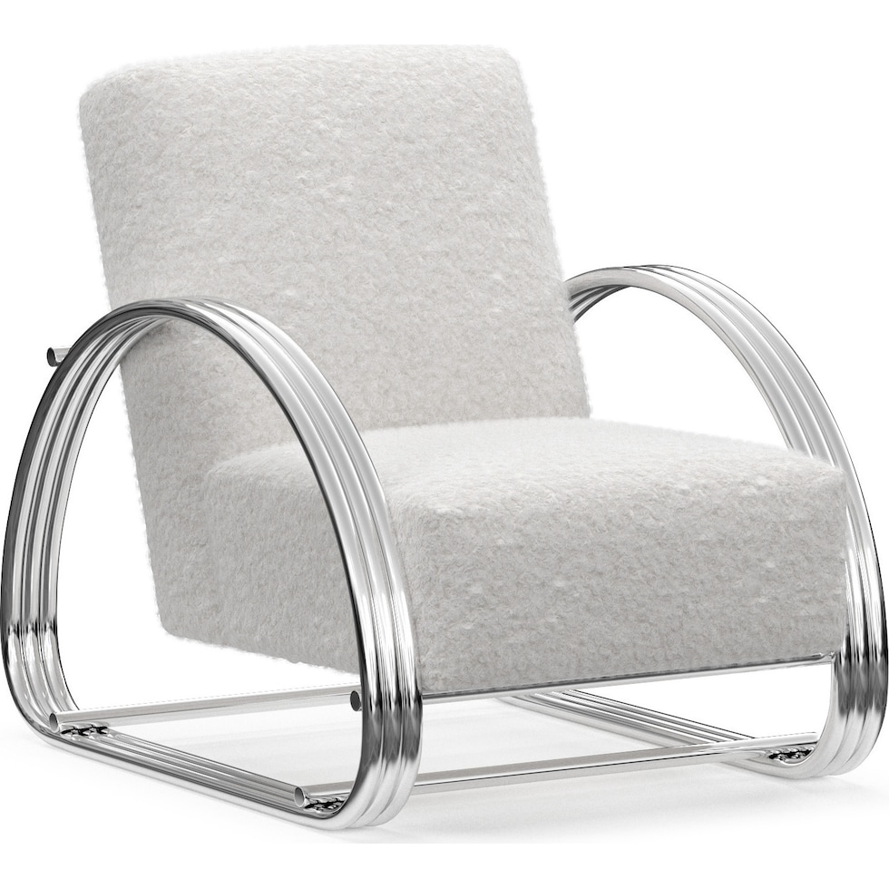 beal white accent chair   