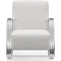 beal white accent chair   
