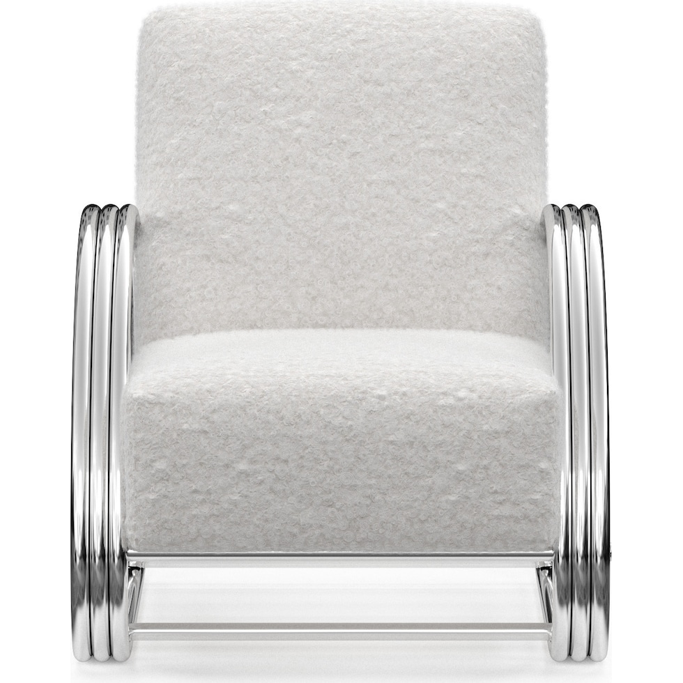 beal white accent chair   