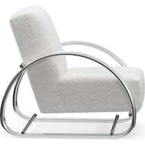 beal white accent chair   