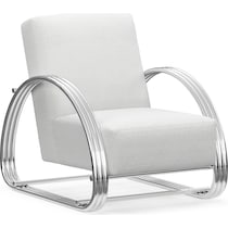 beal white accent chair   