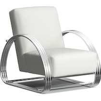 beal white accent chair   