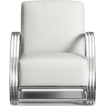 beal white accent chair   