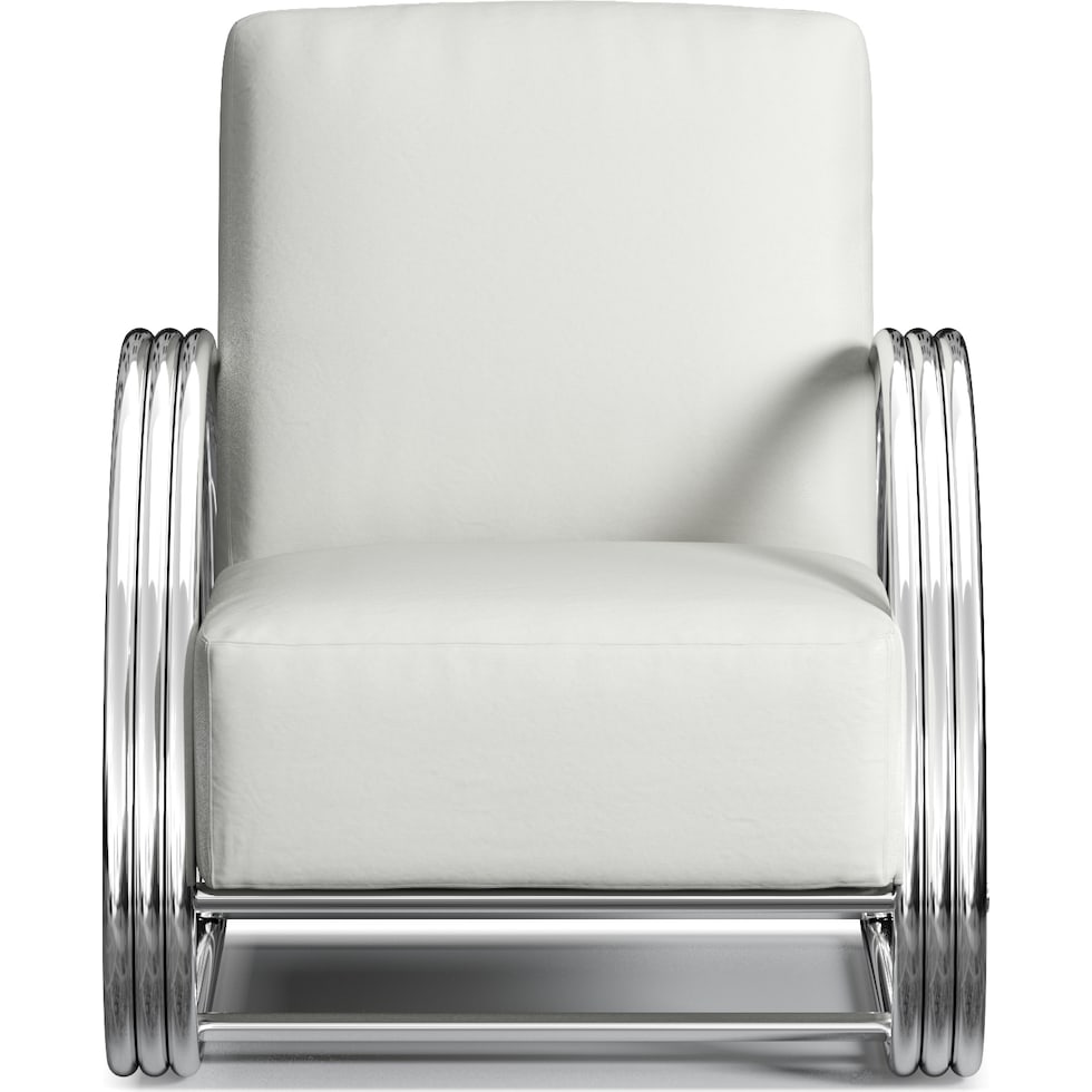 beal white accent chair   