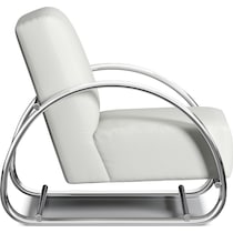 beal white accent chair   