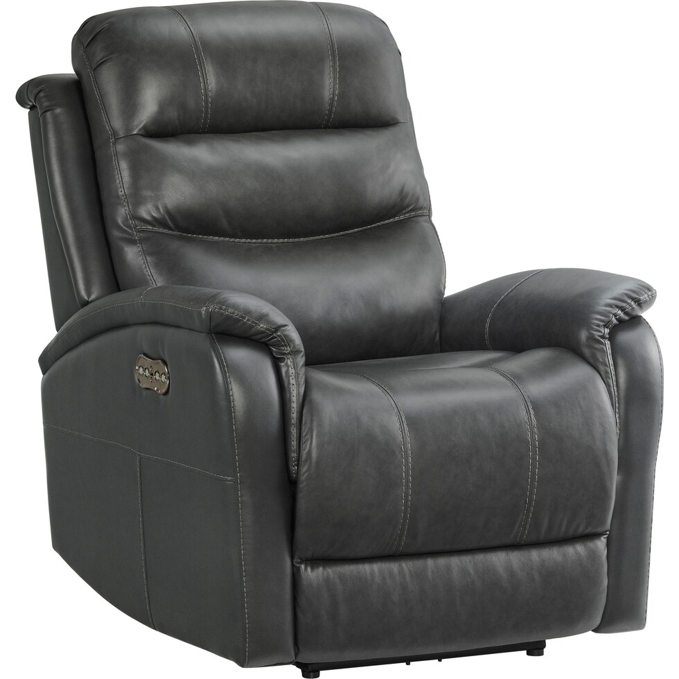 bebe gray power recliner   