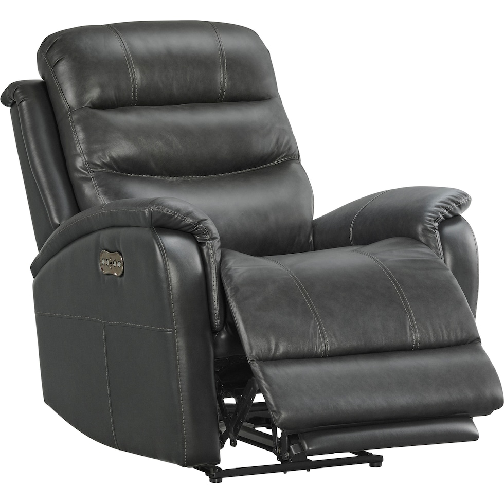 bebe gray power recliner   