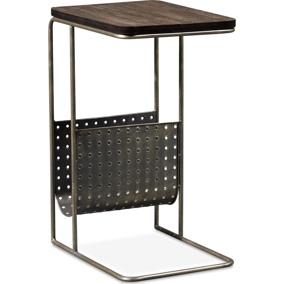 beck dark brown chairside table   