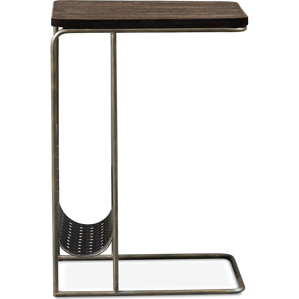 beck dark brown chairside table   