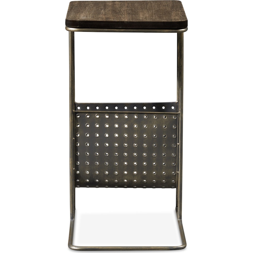 beck dark brown chairside table   