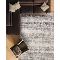 beck ivory brown area rug  x    