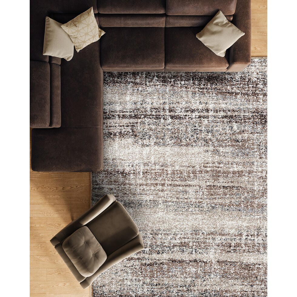beck ivory brown area rug  x    