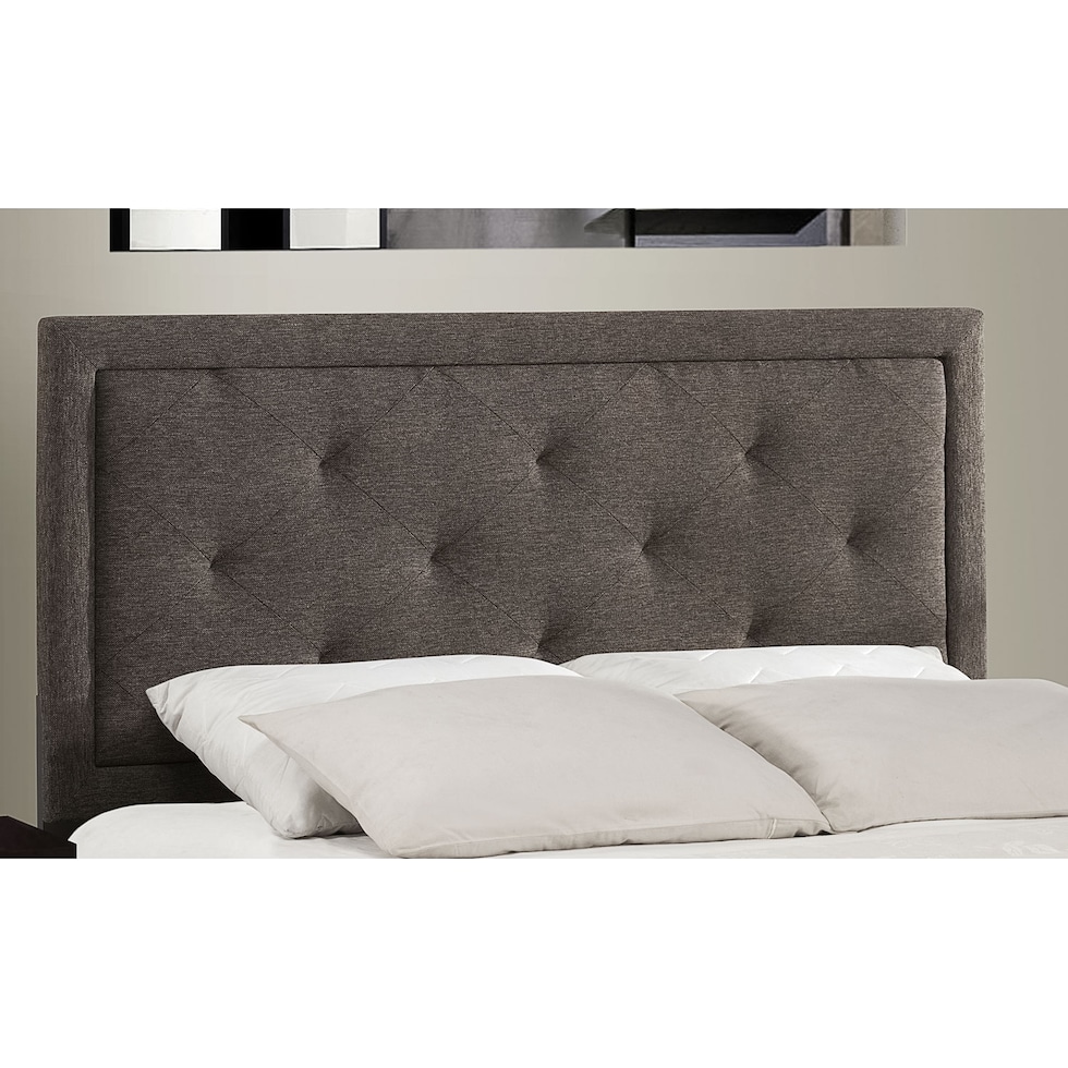 becker black gray full headboard   