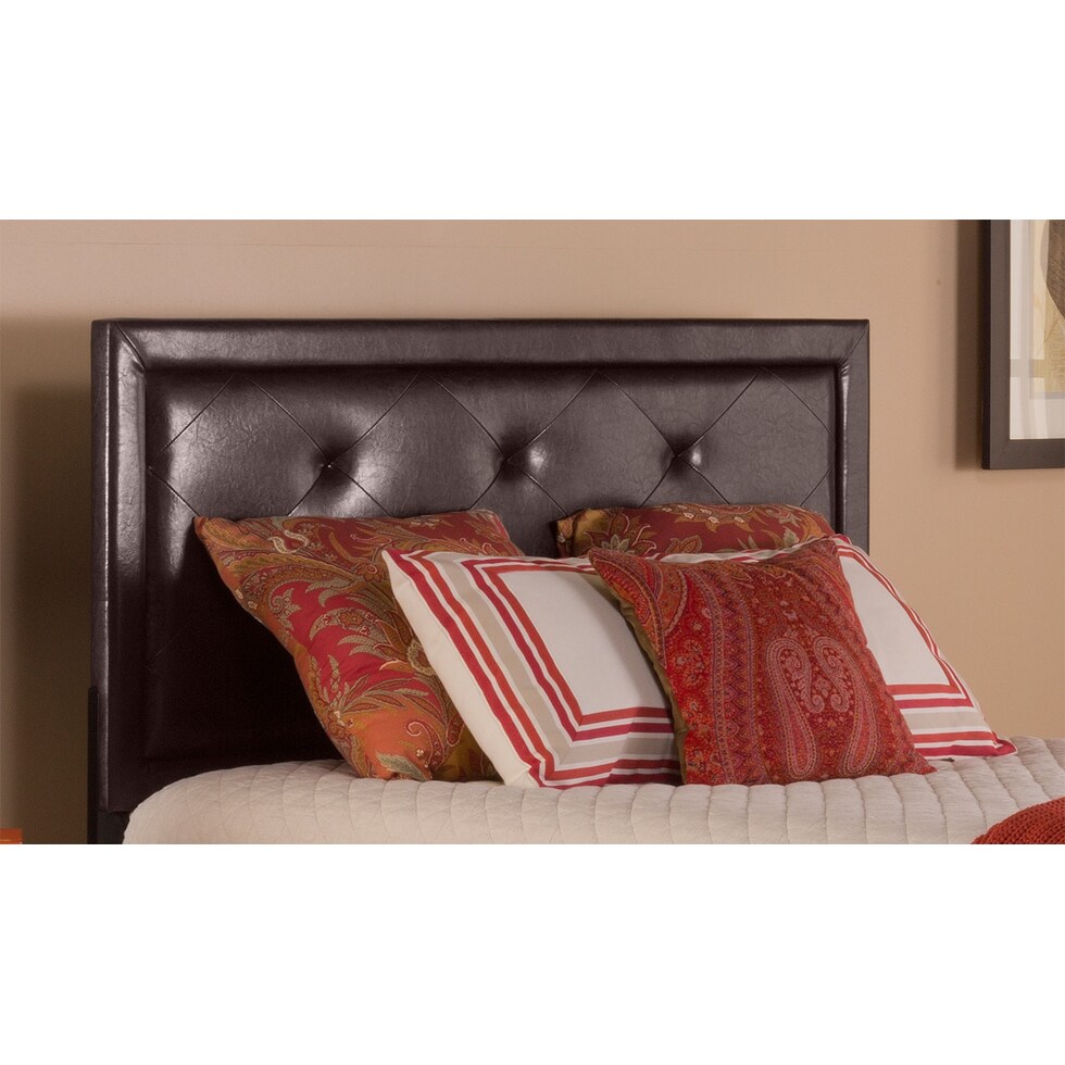 becker brown dark brown full headboard   