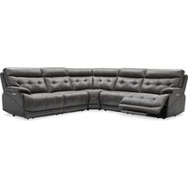 beckett gray  pc power reclining sectional   