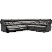 beckett gray  pc reclining sectional   