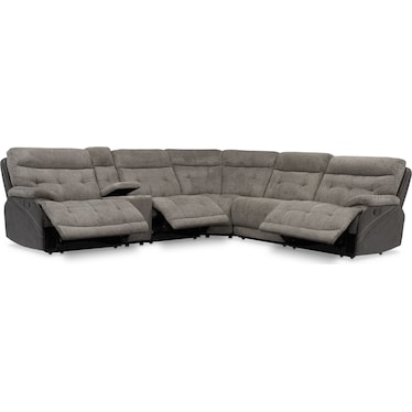 Beckett Manual Reclining Sectional with 3 Reclining Seats