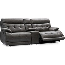 beckett gray manual reclining sofa   