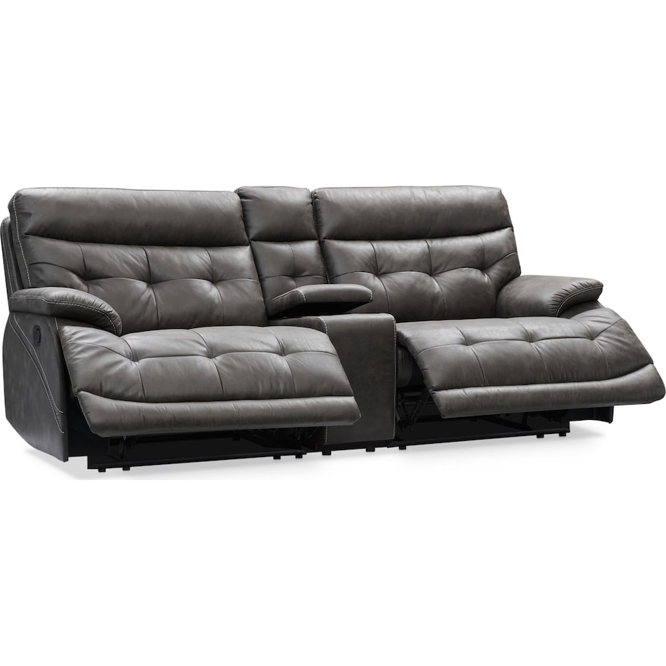 beckett gray manual reclining sofa   