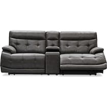 beckett gray manual reclining sofa   