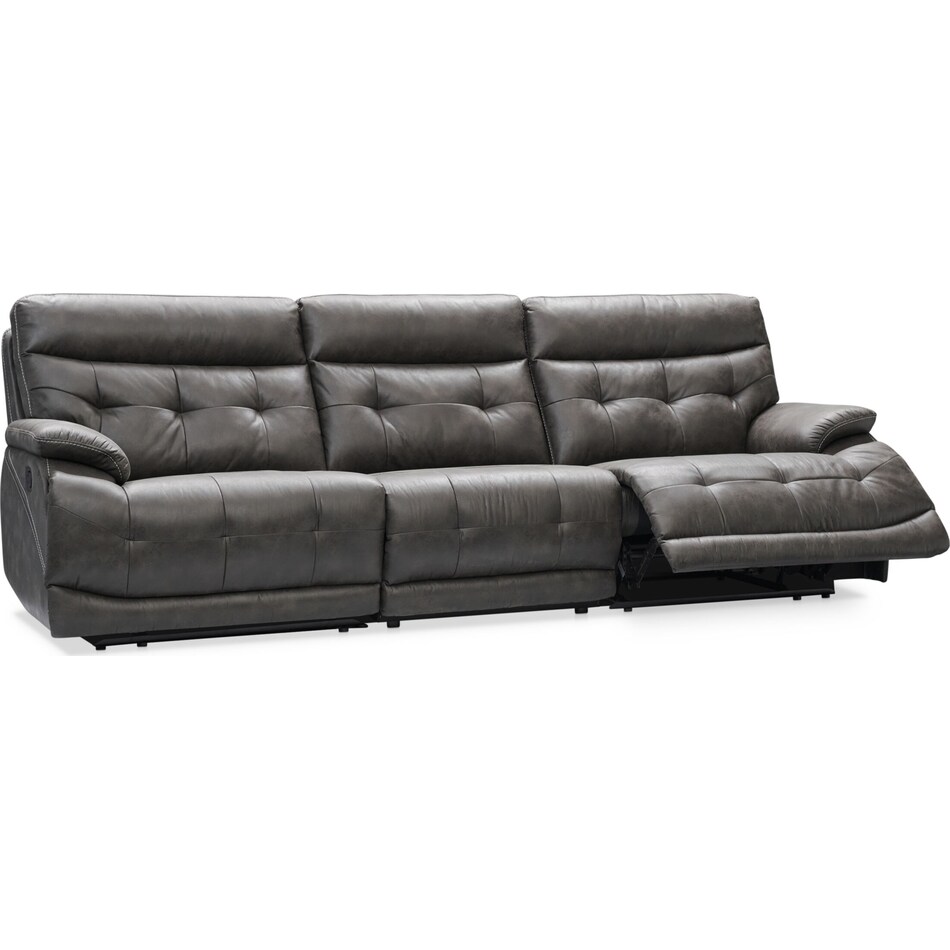 beckett gray manual reclining sofa   