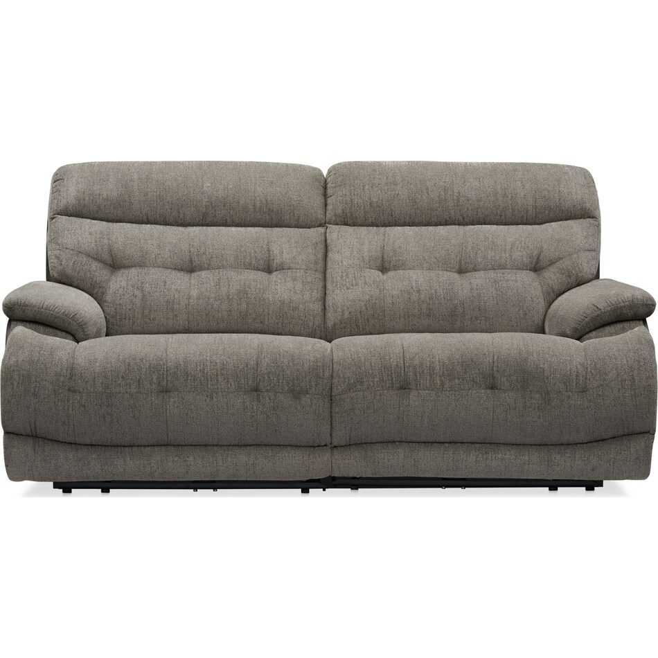 beckett gray power reclining sofa   