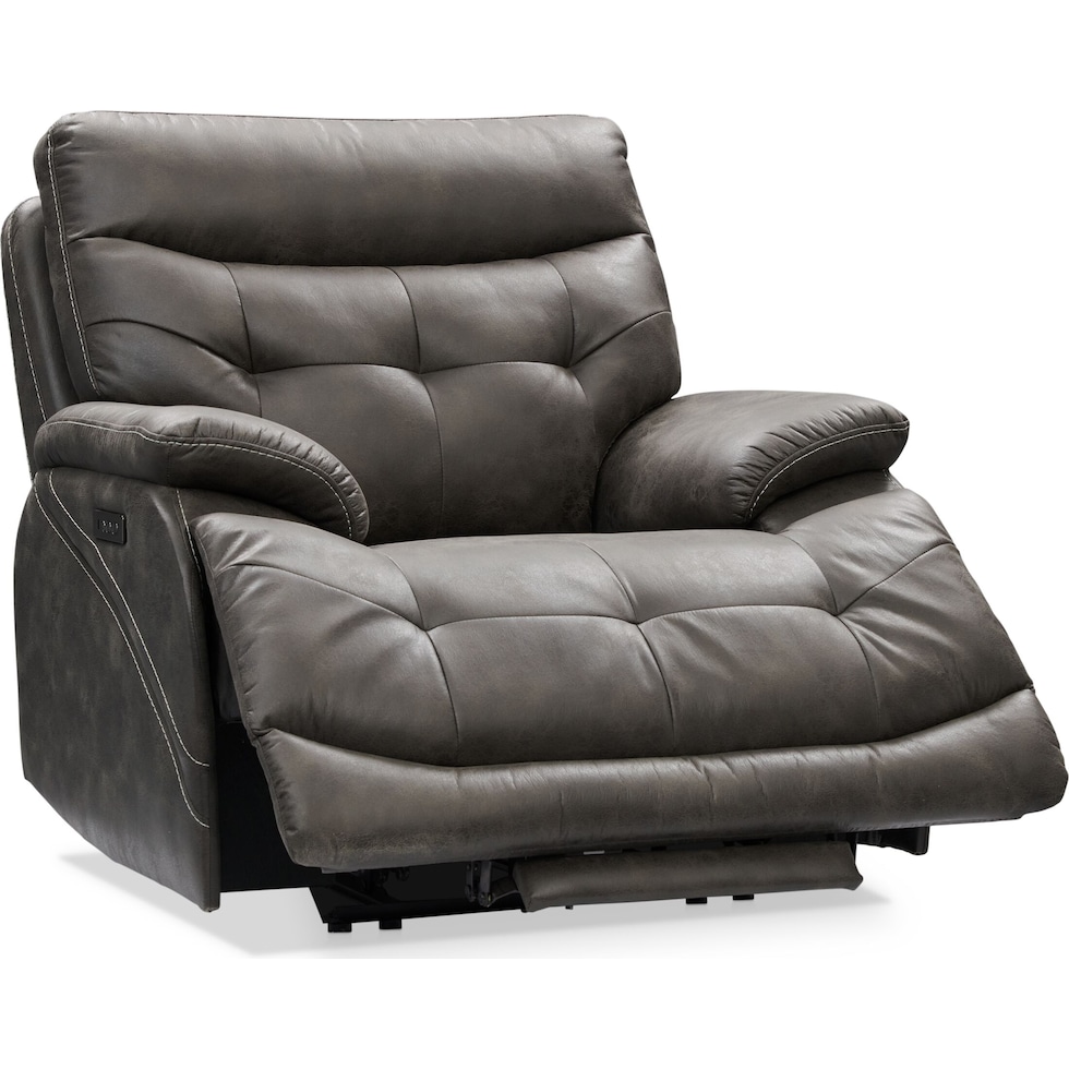 beckett gray recliner   